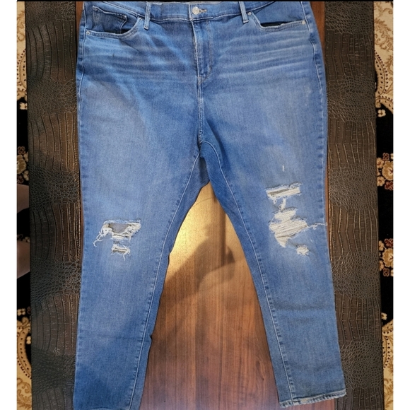 🍂 LEVI'S 721 DISTRESSED SKINNY JEANS - Picture 1 of 3